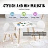 image:imageVEVOR Kids Table and 2 Chairs Set Toddler Table and Chair Set with Rounded Edge Design amp Graffiti Desktop Wooden Desk for Art Craft Reading Learning Drawing ClassroomDaycareHome BurlywoodWhite