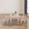 image:imageVEVOR Kids Table and Bench Set Toddler Table and Chair Set of 3 Wood Activity Desk for Art Craft Reading LearningNatural