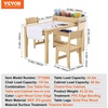 image:imageVEVOR Kids Table and Bench Set Toddler Table and Chair Set of 3 Wood Activity Desk for Art Craft Reading LearningNatural