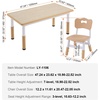 image:imageVEVOR Kids Table and Bench Set Toddler Table and Chair Set of 3 Wood Activity Desk for Art Craft Reading LearningNatural