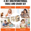 image:imageVEVOR Kids Table and Bench Set Toddler Table and Chair Set of 3 Wood Activity Desk for Art Craft Reading LearningNatural