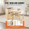 image:imageVEVOR Kids Table and Bench Set Toddler Table and Chair Set of 3 Wood Activity Desk for Art Craft Reading LearningNatural