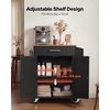 image:imageVEVOR Kitchen Island Cart with Storage 4236 in Wide Island Table for Kitchen with 2 Drawers Storage Cabinet Table for Home Dining Room White313WBlack