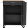 image:imageVEVOR Kitchen Island Cart with Storage 4236 in Wide Island Table for Kitchen with 2 Drawers Storage Cabinet Table for Home Dining Room White313WBlack