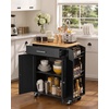 image:imageVEVOR Kitchen Island Cart with Storage 4236 in Wide Island Table for Kitchen with 2 Drawers Storage Cabinet Table for Home Dining Room White313WBlack
