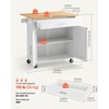 image:imageVEVOR Kitchen Island Cart with Storage 4236 in Wide Island Table for Kitchen with 2 Drawers Storage Cabinet Table for Home Dining Room White4228W dropleafWhite
