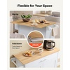 image:imageVEVOR Kitchen Island Cart with Storage 4236 in Wide Island Table for Kitchen with 2 Drawers Storage Cabinet Table for Home Dining Room White4228W dropleafWhite