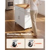 image:imageVEVOR Kitchen Island Cart with Storage 4236 in Wide Island Table for Kitchen with 2 Drawers Storage Cabinet Table for Home Dining Room White4228W dropleafWhite