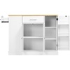 image:imageVEVOR Kitchen Island Cart with Storage 4236 in Wide Island Table for Kitchen with 2 Drawers Storage Cabinet Table for Home Dining Room White4236W