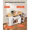image:imageVEVOR Kitchen Island Cart with Storage 4236 in Wide Island Table for Kitchen with 2 Drawers Storage Cabinet Table for Home Dining Room White4236W