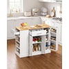 image:imageVEVOR Kitchen Island Cart with Storage 4236 in Wide Island Table for Kitchen with 2 Drawers Storage Cabinet Table for Home Dining Room White4236W