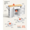 image:imageVEVOR Kitchen Island Cart with Storage 4236 in Wide Island Table for Kitchen with 2 Drawers Storage Cabinet Table for Home Dining Room White4236W
