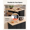 image:imageVEVOR Kitchen Island Cart with Storage 4236 in Wide Island Table for Kitchen with 2 Drawers Storage Cabinet Table for Home Dining Room White424 W dropleaf