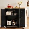 image:imageVEVOR Kitchen Island Cart with Storage 4236 in Wide Island Table for Kitchen with 2 Drawers Storage Cabinet Table for Home Dining Room White424 W dropleaf