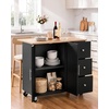 image:imageVEVOR Kitchen Island Cart with Storage 4236 in Wide Island Table for Kitchen with 2 Drawers Storage Cabinet Table for Home Dining Room White424 W dropleaf