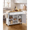 image:imageVEVOR Kitchen Island Cart with Storage 4236 in Wide Island Table for Kitchen with 2 Drawers Storage Cabinet Table for Home Dining Room White4567W dropleaf