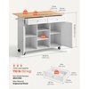 image:imageVEVOR Kitchen Island Cart with Storage 4236 in Wide Island Table for Kitchen with 2 Drawers Storage Cabinet Table for Home Dining Room White4567W dropleaf