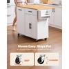 image:imageVEVOR Kitchen Island Cart with Storage 4236 in Wide Island Table for Kitchen with 2 Drawers Storage Cabinet Table for Home Dining Room White4606W dropleaf