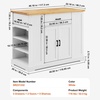 image:imageVEVOR Kitchen Island Cart with Storage 4236 in Wide Island Table for Kitchen with 2 Drawers Storage Cabinet Table for Home Dining Room White46W