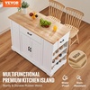 image:imageVEVOR Kitchen Island Cart with Storage 4236 in Wide Island Table for Kitchen with 2 Drawers Storage Cabinet Table for Home Dining Room White46W