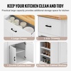 image:imageVEVOR Kitchen Island Cart with Storage 4236 in Wide Island Table for Kitchen with 2 Drawers Storage Cabinet Table for Home Dining Room White46W
