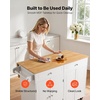 image:imageVEVOR Kitchen Island Cart with Storage 4236 in Wide Island Table for Kitchen with 2 Drawers Storage Cabinet Table for Home Dining Room White4764W dropleaf