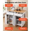 image:imageVEVOR Kitchen Island Cart with Storage 4236 in Wide Island Table for Kitchen with 2 Drawers Storage Cabinet Table for Home Dining Room White4764W dropleaf