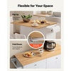 image:imageVEVOR Kitchen Island Cart with Storage 4236 in Wide Island Table for Kitchen with 2 Drawers Storage Cabinet Table for Home Dining Room White4764W dropleaf