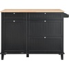 image:imageVEVOR Kitchen Island Cart with Storage 4236 in Wide Island Table for Kitchen with 2 Drawers Storage Cabinet Table for Home Dining Room White50W dropleaf