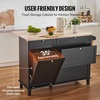 image:imageVEVOR Kitchen Island Cart with Storage 4236 in Wide Island Table for Kitchen with 2 Drawers Storage Cabinet Table for Home Dining Room White50W dropleaf