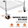 image:imageVEVOR Kitchen Utility Cart 3 Tier Heavy Duty Adjustable Wire Storage Rack Commercial Steel Rolling Service Trolley on Wheels Work Table with Handle Bar for Garage and Laundry Room 40x25x409 in18D x 30W x 324H