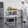 image:imageVEVOR Kitchen Utility Cart 3 Tier Heavy Duty Adjustable Wire Storage Rack Commercial Steel Rolling Service Trolley on Wheels Work Table with Handle Bar for Garage and Laundry Room 40x25x409 in18D x 30W x 36H Table top