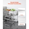 image:imageVEVOR Kitchen Utility Cart 3 Tier Heavy Duty Adjustable Wire Storage Rack Commercial Steel Rolling Service Trolley on Wheels Work Table with Handle Bar for Garage and Laundry Room 40x25x409 in25D x 40W x 409H