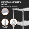 image:imageVEVOR Kitchen Utility Cart 3 Tier Heavy Duty Adjustable Wire Storage Rack Commercial Steel Rolling Service Trolley on Wheels Work Table with Handle Bar for Garage and Laundry Room 40x25x409 in18D x 35W x 409H