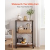image:imageVEVOR Kitchen Utility Cart 3 Tier Heavy Duty Adjustable Wire Storage Rack Commercial Steel Rolling Service Trolley on Wheels Work Table with Handle Bar for Garage and Laundry Room 40x25x409 in158D x 237W x 355H Vintage