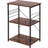 image:imageVEVOR Kitchen Utility Cart 3 Tier Heavy Duty Adjustable Wire Storage Rack Commercial Steel Rolling Service Trolley on Wheels Work Table with Handle Bar for Garage and Laundry Room 40x25x409 in158D x 237W x 355H Vintage
