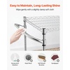 image:imageVEVOR Kitchen Utility Cart 3 Tier Heavy Duty Adjustable Wire Storage Rack Commercial Steel Rolling Service Trolley on Wheels Work Table with Handle Bar for Garage and Laundry Room 40x25x409 in25D x 40W x 409H