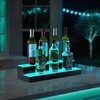 image:imageVEVOR LED Lighted Liquor Bottle Display 1 Tier 48 Inches Whiskey Rack Supports USB Illuminated Home Bar Shelf with RF Remote amp App Control 7 Static Colors Acrylic Lighted Shelf for 12 Bottles2 Step 20 Inches