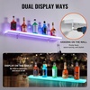 image:imageVEVOR LED Lighted Liquor Bottle Display 1 Tier 48 Inches Whiskey Rack Supports USB Illuminated Home Bar Shelf with RF Remote amp App Control 7 Static Colors Acrylic Lighted Shelf for 12 Bottles1 Step 40 Inches
