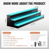 image:imageVEVOR LED Lighted Liquor Bottle Display 1 Tier 48 Inches Whiskey Rack Supports USB Illuminated Home Bar Shelf with RF Remote amp App Control 7 Static Colors Acrylic Lighted Shelf for 12 Bottles3 Step 48 Inches