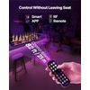 image:imageVEVOR LED Lighted Liquor Bottle Display 1 Tier 48 Inches Whiskey Rack Supports USB Illuminated Home Bar Shelf with RF Remote amp App Control 7 Static Colors Acrylic Lighted Shelf for 12 Bottles3 Step 70 Inches