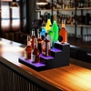 image:imageVEVOR LED Lighted Liquor Bottle Display 1 Tier 48 Inches Whiskey Rack Supports USB Illuminated Home Bar Shelf with RF Remote amp App Control 7 Static Colors Acrylic Lighted Shelf for 12 Bottles4 Step 16 Inches