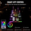image:imageVEVOR LED Lighted Liquor Bottle Display 1 Tier 48 Inches Whiskey Rack Supports USB Illuminated Home Bar Shelf with RF Remote amp App Control 7 Static Colors Acrylic Lighted Shelf for 12 Bottles4 Step 16 Inches