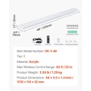 image:imageVEVOR LED Lighted Liquor Bottle Display 1 Tier 48 Inches Whiskey Rack Supports USB Illuminated Home Bar Shelf with RF Remote amp App Control 7 Static Colors Acrylic Lighted Shelf for 12 Bottles1 Step 48 Inches