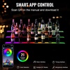 image:imageVEVOR LED Lighted Liquor Bottle Display 1 Tier 48 Inches Whiskey Rack Supports USB Illuminated Home Bar Shelf with RF Remote amp App Control 7 Static Colors Acrylic Lighted Shelf for 12 Bottles3 Step 48 Inches