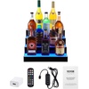 image:imageVEVOR LED Lighted Liquor Bottle Display 1 Tier 48 Inches Whiskey Rack Supports USB Illuminated Home Bar Shelf with RF Remote amp App Control 7 Static Colors Acrylic Lighted Shelf for 12 Bottles4 Step 16 Inches
