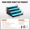 image:imageVEVOR LED Lighted Liquor Bottle Display 1 Tier 48 Inches Whiskey Rack Supports USB Illuminated Home Bar Shelf with RF Remote amp App Control 7 Static Colors Acrylic Lighted Shelf for 12 Bottles4 Step 16 Inches