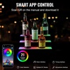 image:imageVEVOR LED Lighted Liquor Bottle Display 1 Tier 48 Inches Whiskey Rack Supports USB Illuminated Home Bar Shelf with RF Remote amp App Control 7 Static Colors Acrylic Lighted Shelf for 12 Bottles3 Step 16 Inches