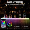 image:imageVEVOR LED Lighted Liquor Bottle Display 1 Tier 48 Inches Whiskey Rack Supports USB Illuminated Home Bar Shelf with RF Remote amp App Control 7 Static Colors Acrylic Lighted Shelf for 12 Bottles1 Step 40 Inches