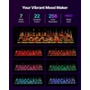 image:imageVEVOR LED Lighted Liquor Bottle Display 1 Tier 48 Inches Whiskey Rack Supports USB Illuminated Home Bar Shelf with RF Remote amp App Control 7 Static Colors Acrylic Lighted Shelf for 12 Bottles3 Step 70 Inches